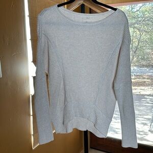 UGG Sophia Cream Knit Sweater Dropped Shoulder Ribbed Size Small